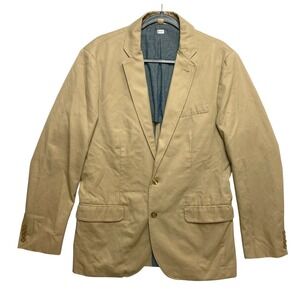 J Crew Blazer Mens M Tan Ludlow Jacket Sport Coat Cotton Half Lined